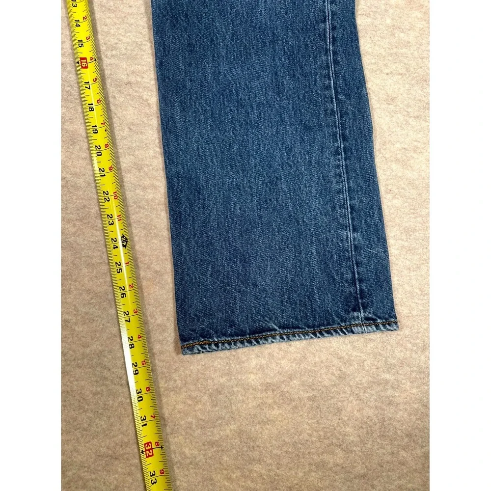 Levi's 501 Authentic Jeans Mens 40x30 Blue‎ Denim Cotton Straight Leg Button Fly